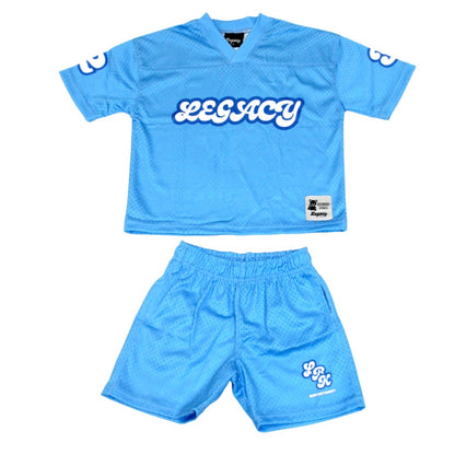  blue outfits for kids, kids blue clothing , blue kids shorts, mesh sets for kids, kids streetwear